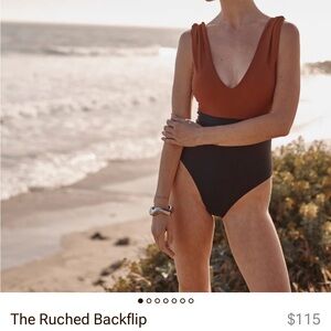 Summersalt Backflip Black & White Colorblock One Piece Swimsuit (FLAWS)